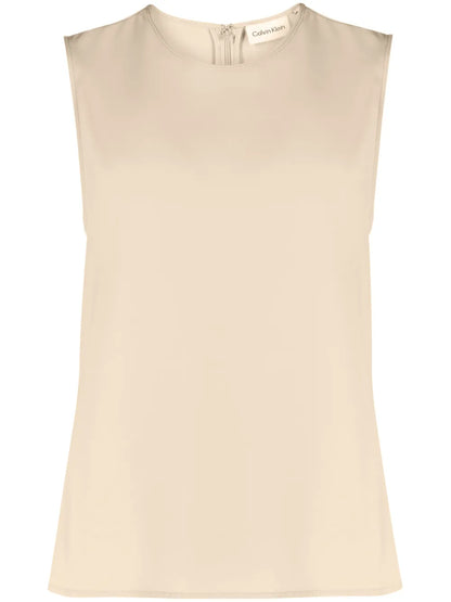 Sleeveless Crêpe Top