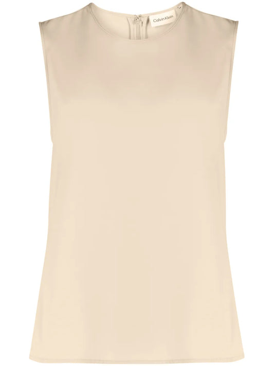 Sleeveless Crêpe Top