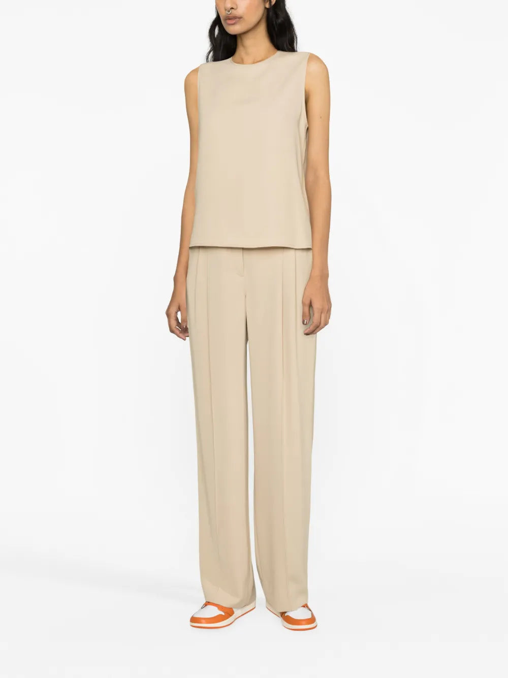 Sleeveless Crêpe Top