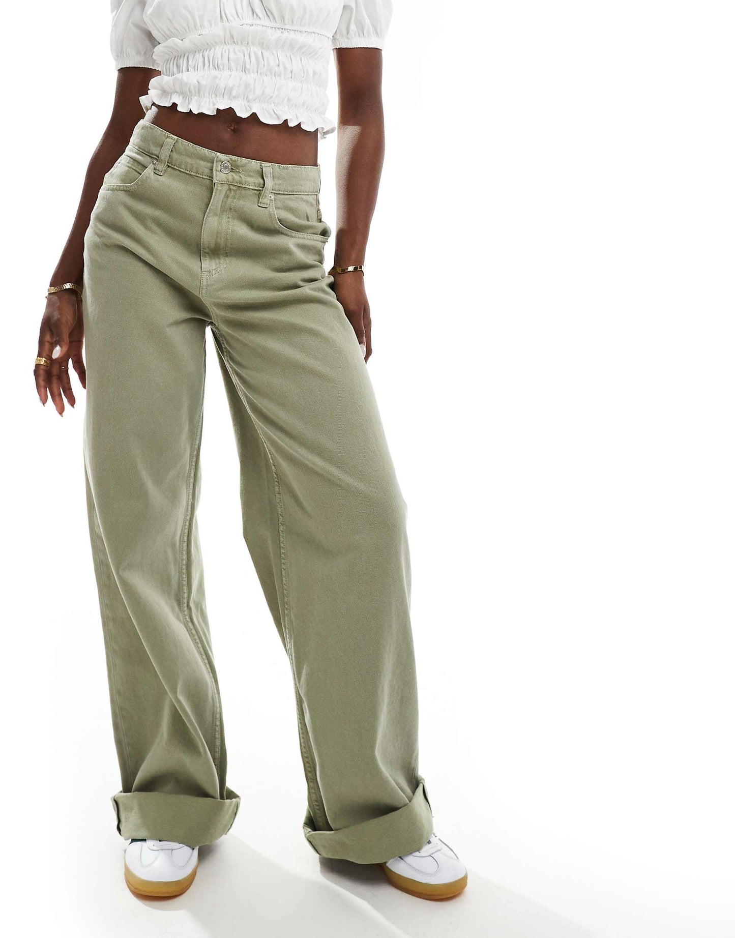 Loose Jean With Deep Turn Up Cuff