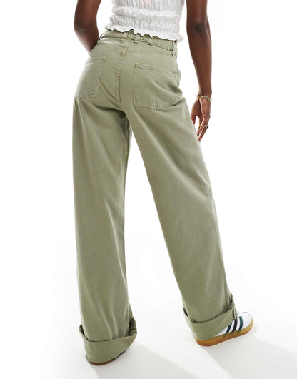 Loose Jean With Deep Turn Up Cuff