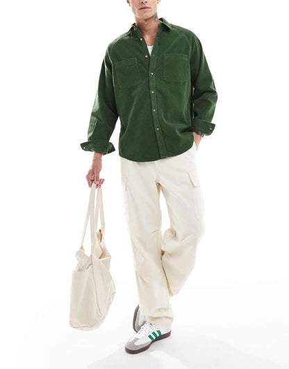 90'S Oversized Cord Shirt