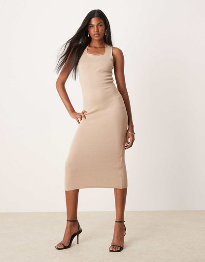 Knitted Strap Maxi Dress