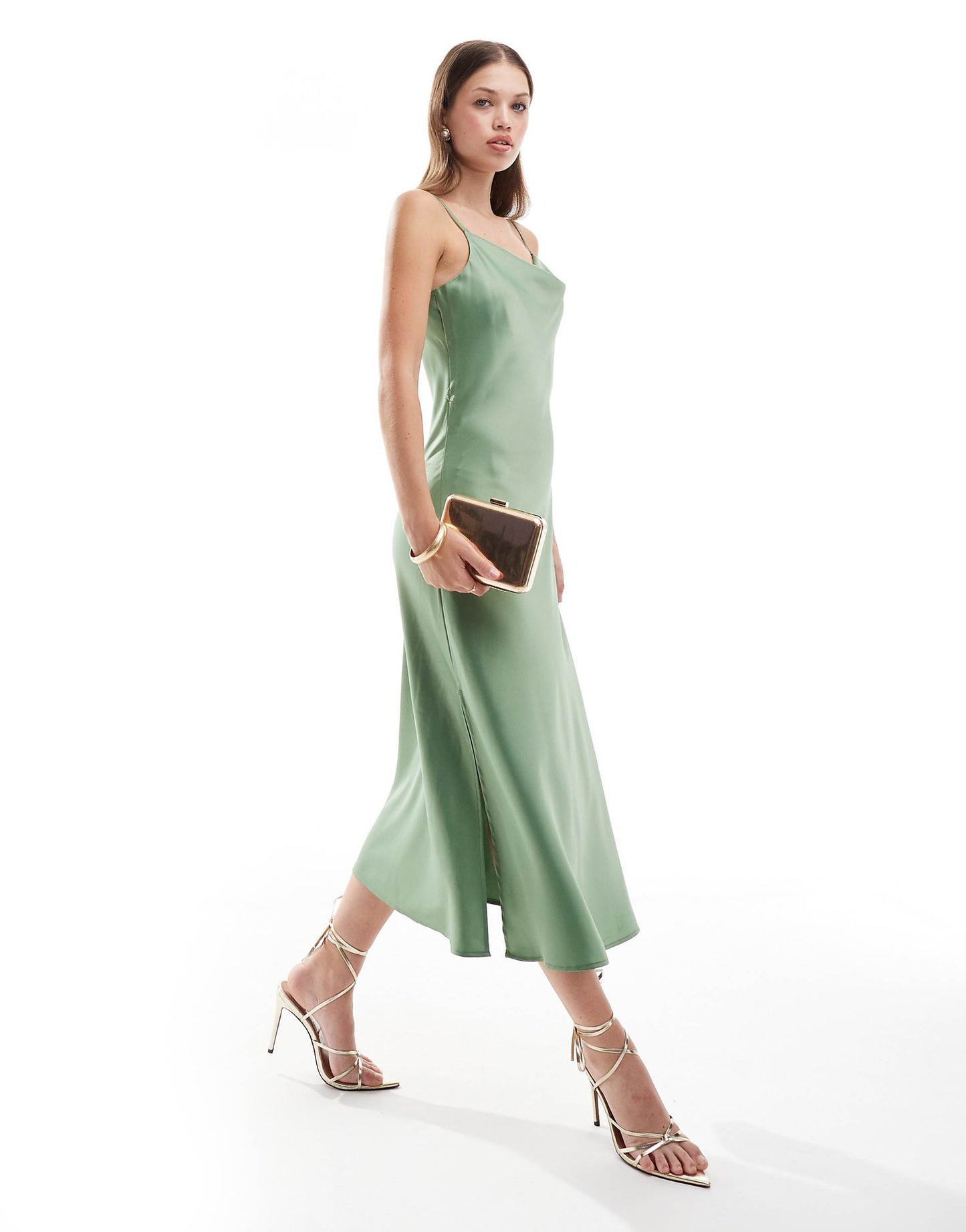 Bridesmaid Satin Cami Maxi Dress