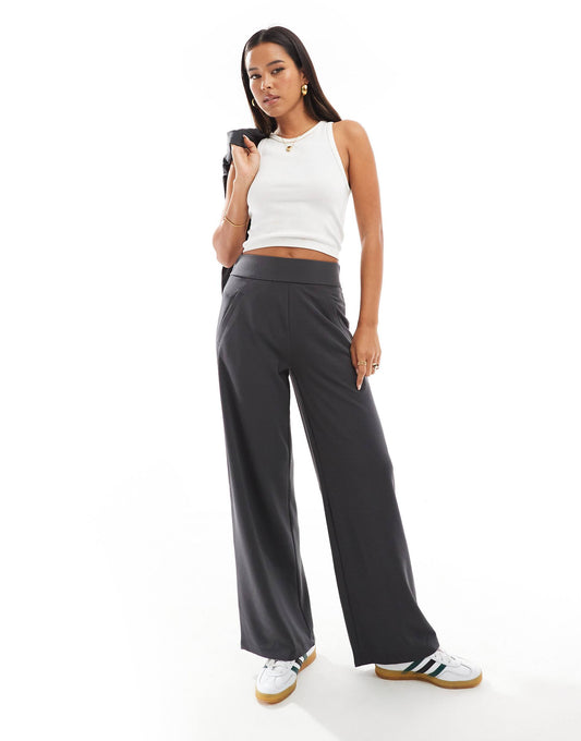 Wide Leg Tailored Trousers Co-Ord