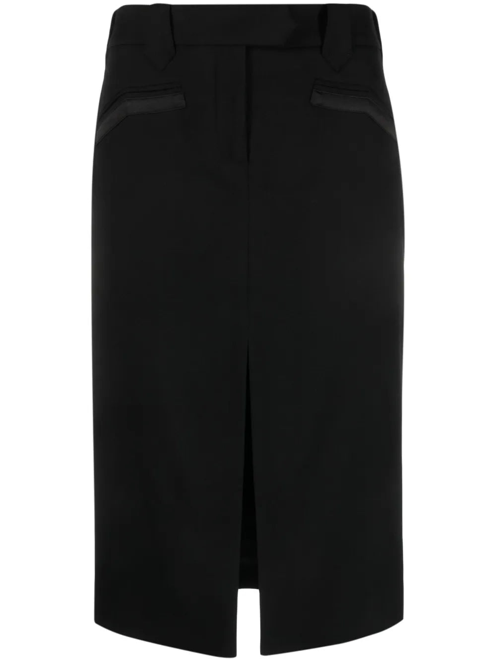 Front-Slit Midi Skirt