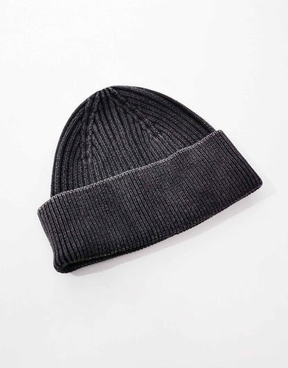 Ribbed Washed Beanie