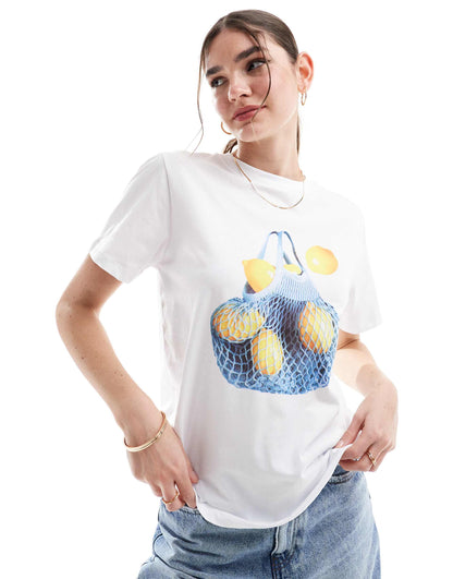 Oversized T-Shirt With Lemon Graphic