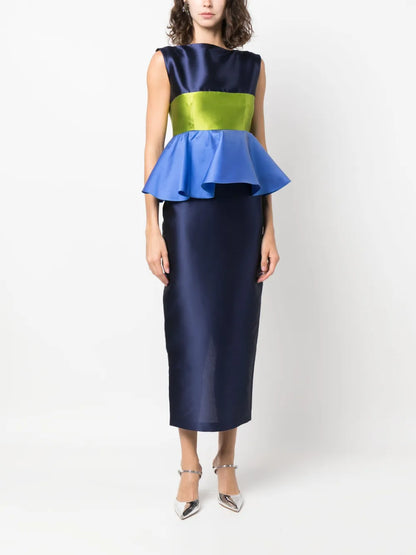 Cy Colour-Block Midi Dress