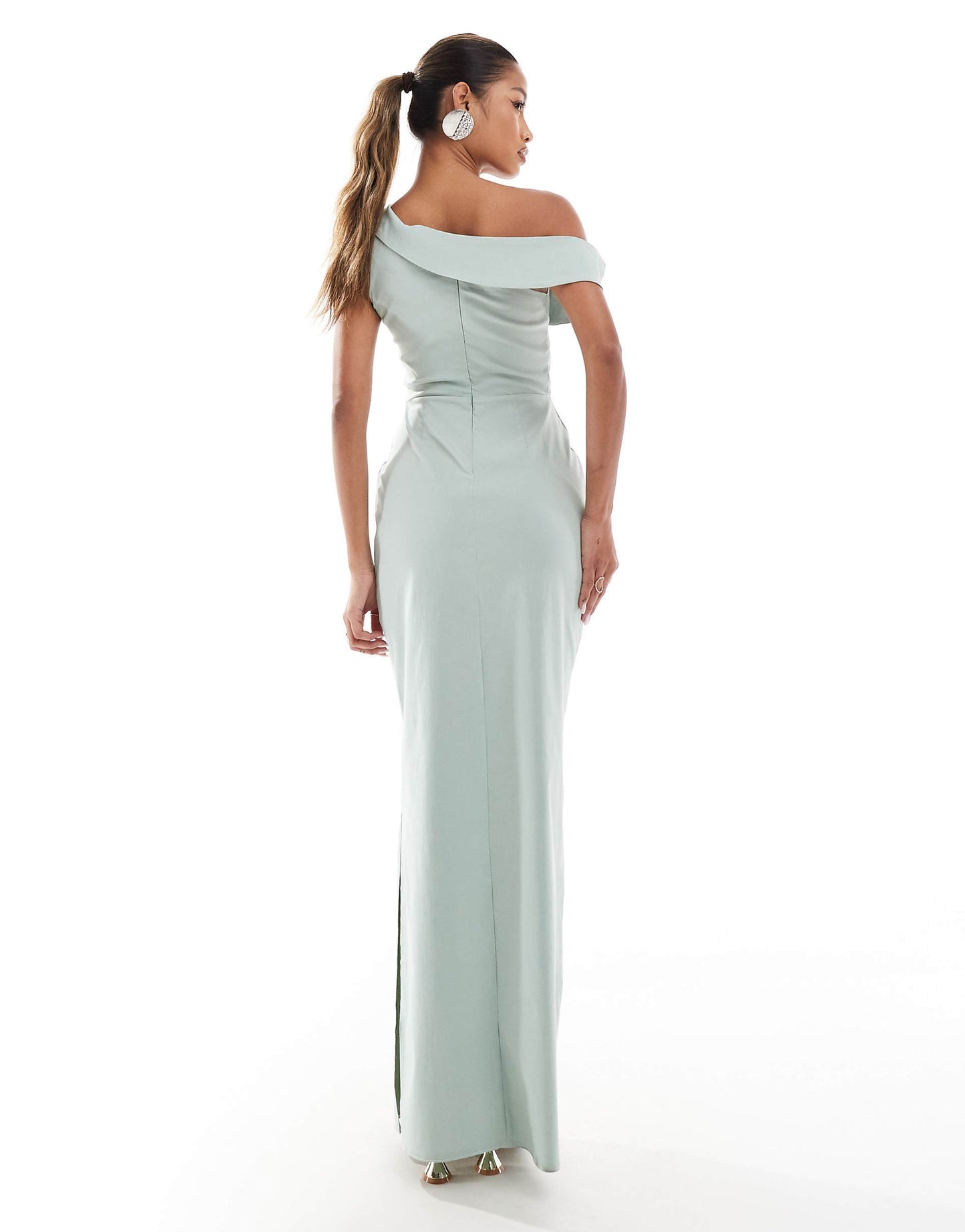 Off Shoulder Drape Detail Maxi Dress