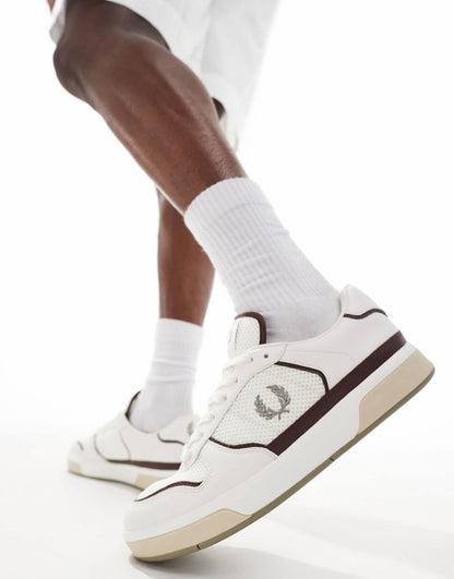 B300 Leather And Mesh Trainer