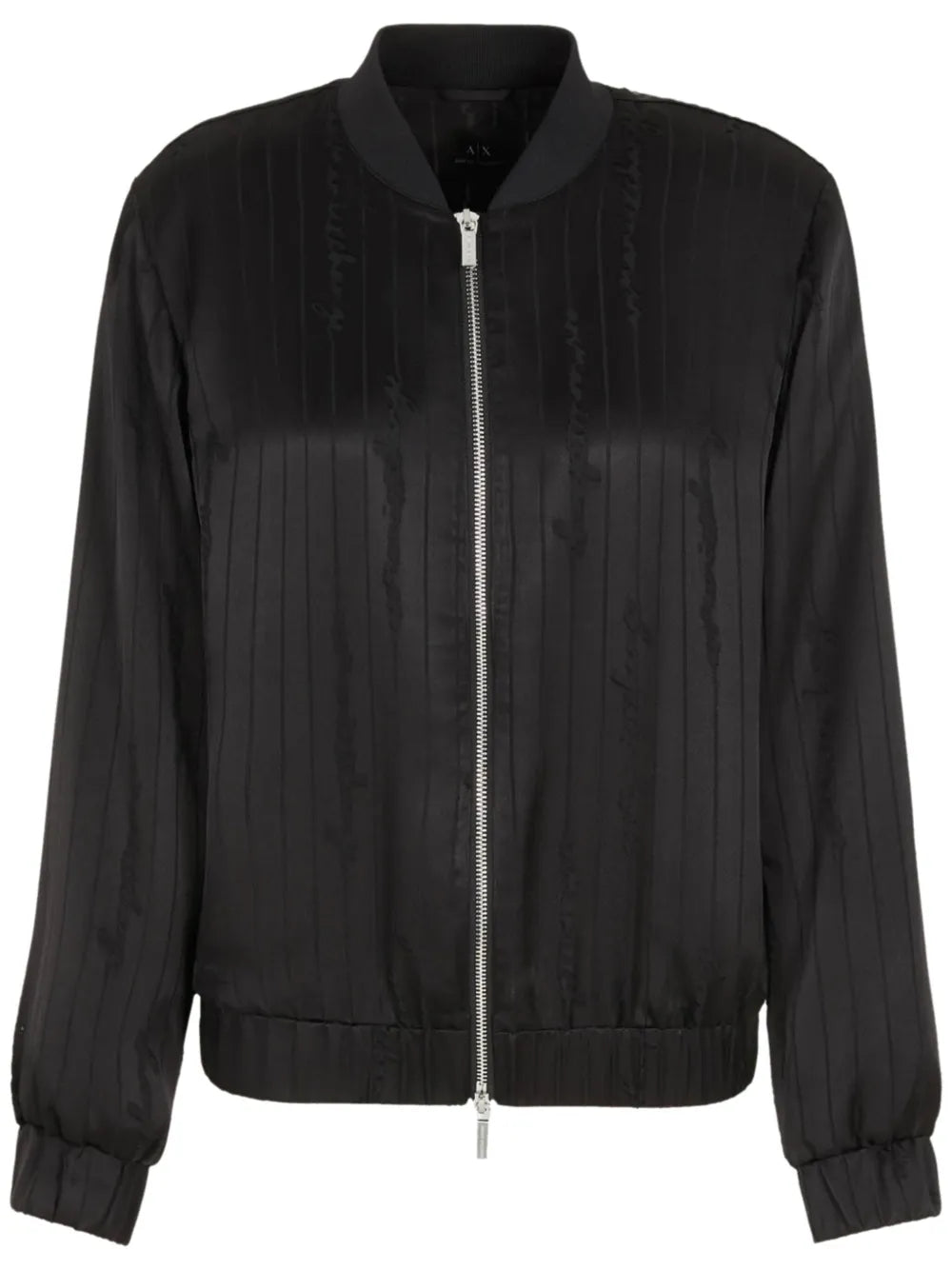 Devorè-Logo Satin Bomber Jacket
