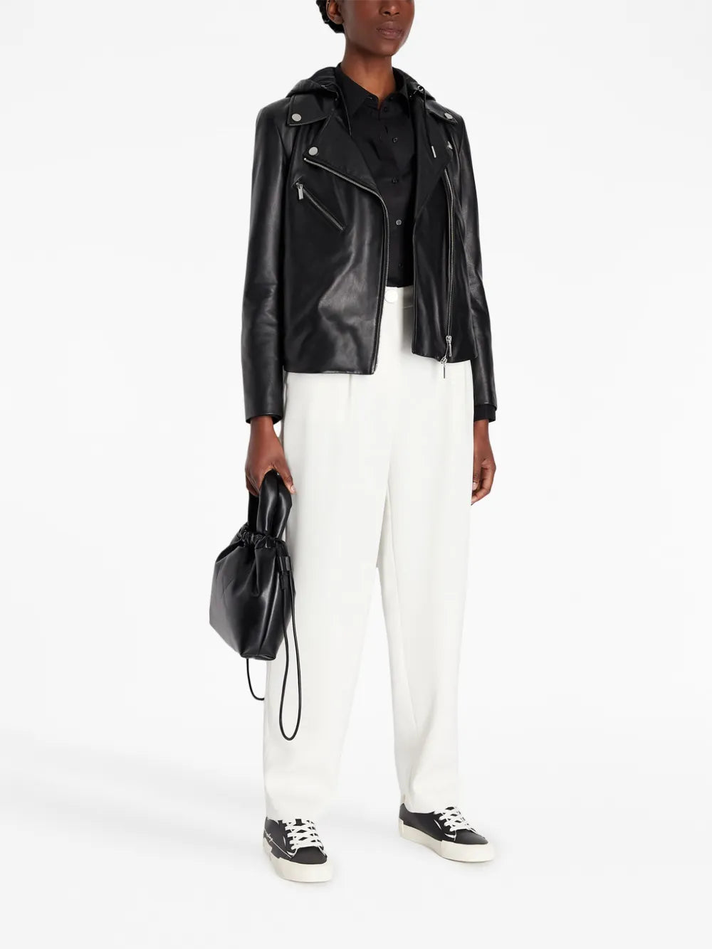 Pleated-Panel Long-Sleeved Shirt