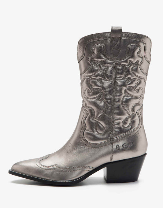 Soho Knee Leather Cowboy Boots Calf Boots