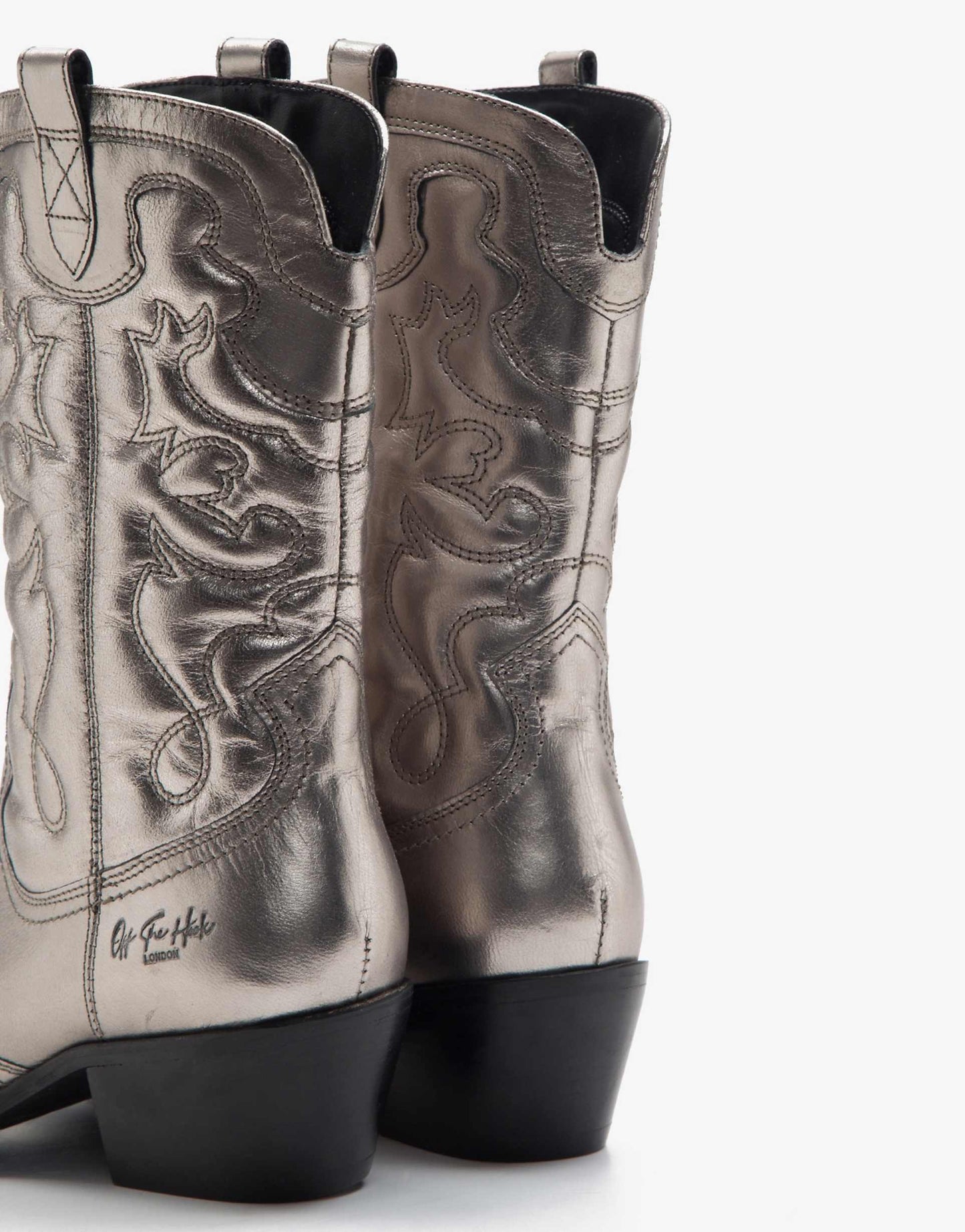 Soho Knee Leather Cowboy Boots Calf Boots