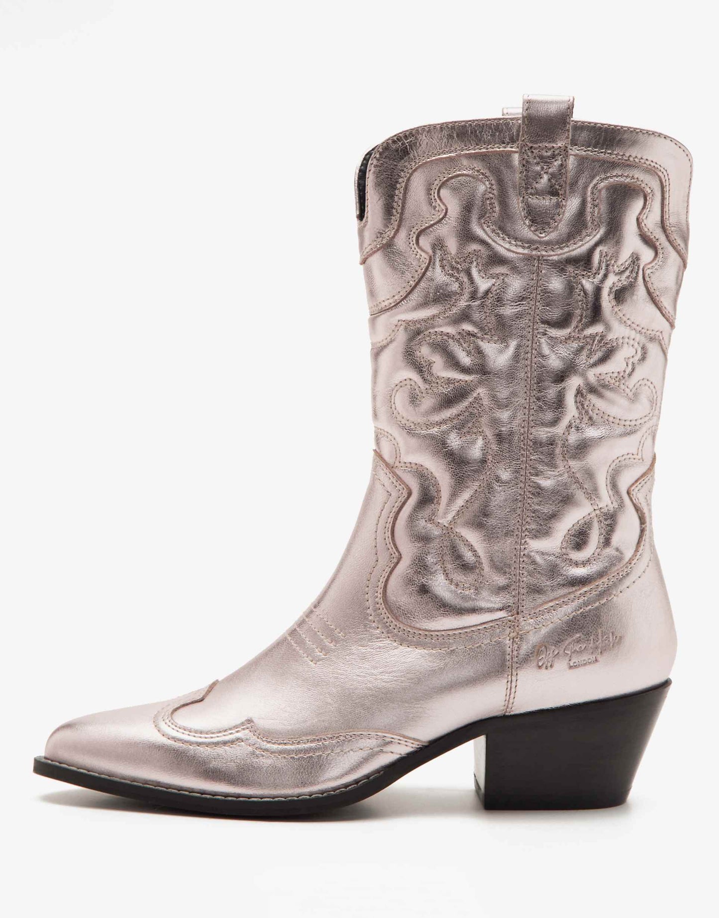 Soho Knee Leather Cowboy Boots Calf Boots