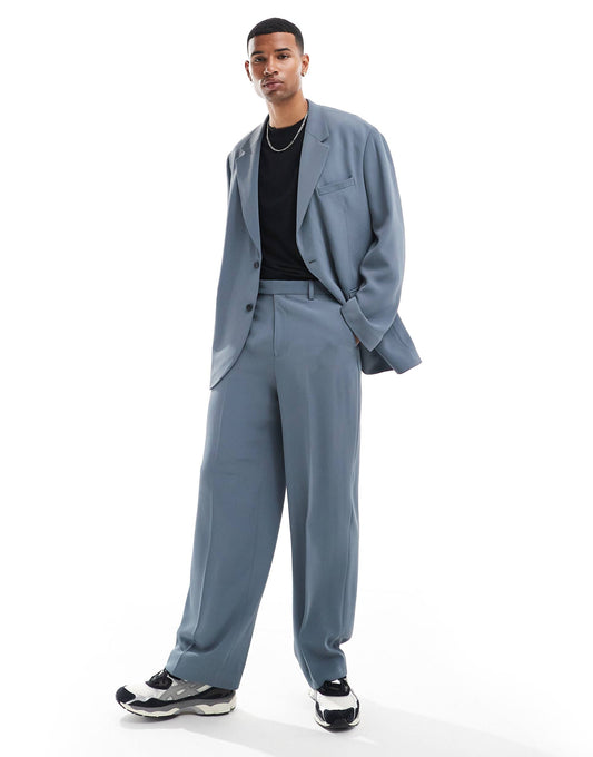 Wide Leg Suit Trouser