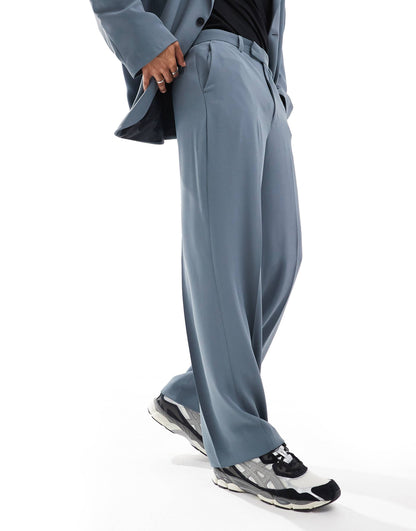 Wide Leg Suit Trouser