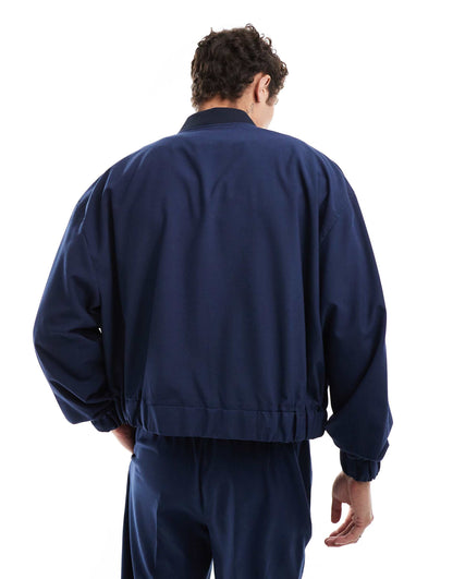 Smart Co-Ord Button Through Bomber Jacket