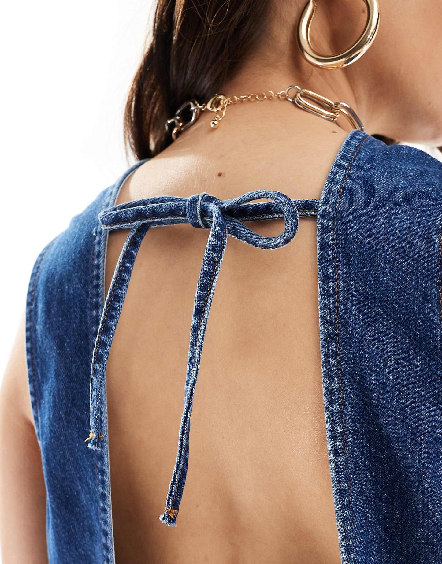 Denim Drop Waist Dress