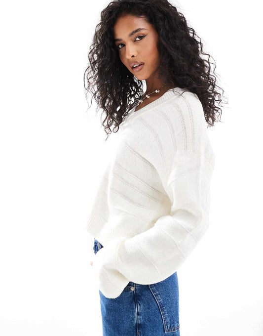 V Neck Knitted Jumper