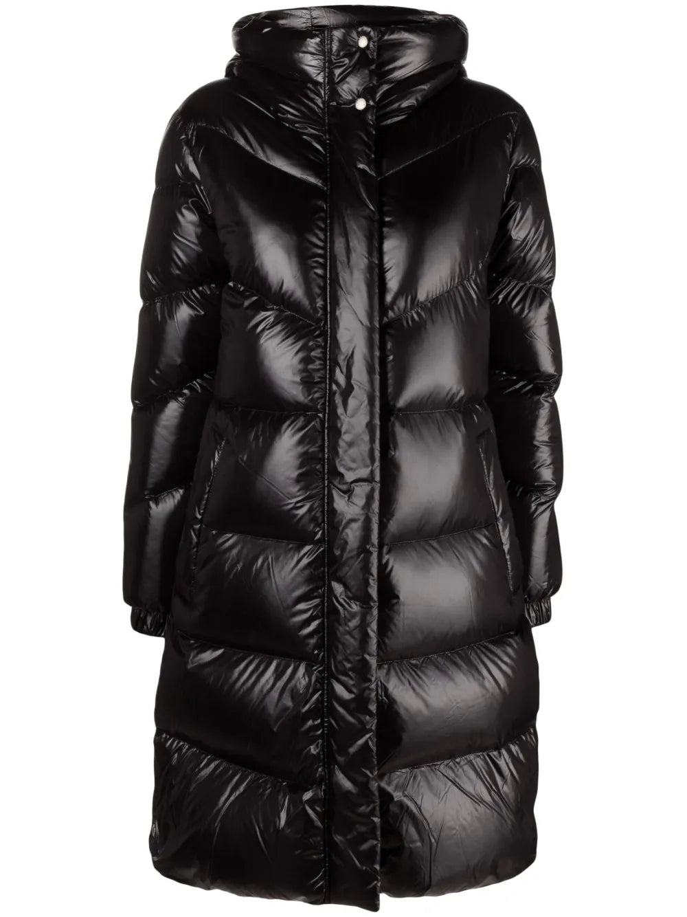 Logo-Patch Padded Raincoat