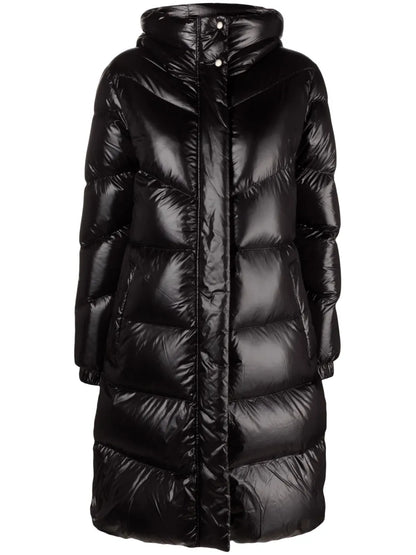 Logo-Patch Padded Raincoat