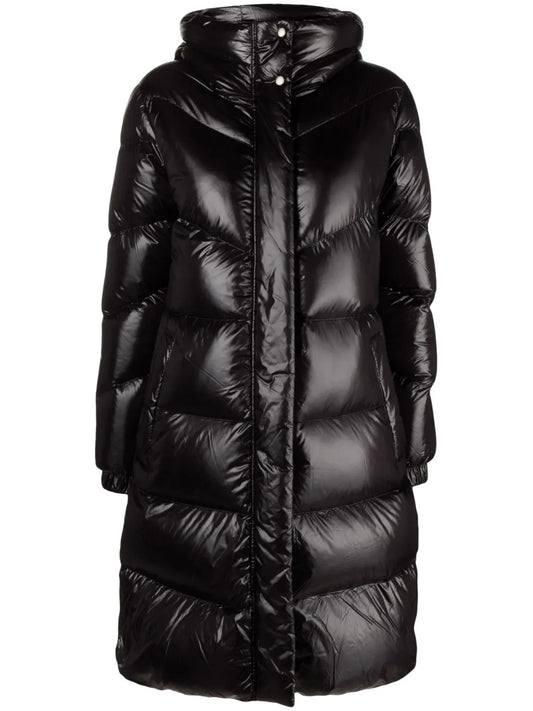 Logo-Patch Padded Raincoat