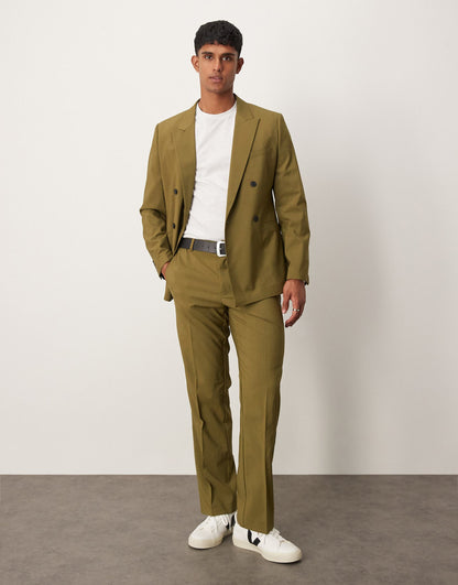 Double Breasted Slim Suit Jacket