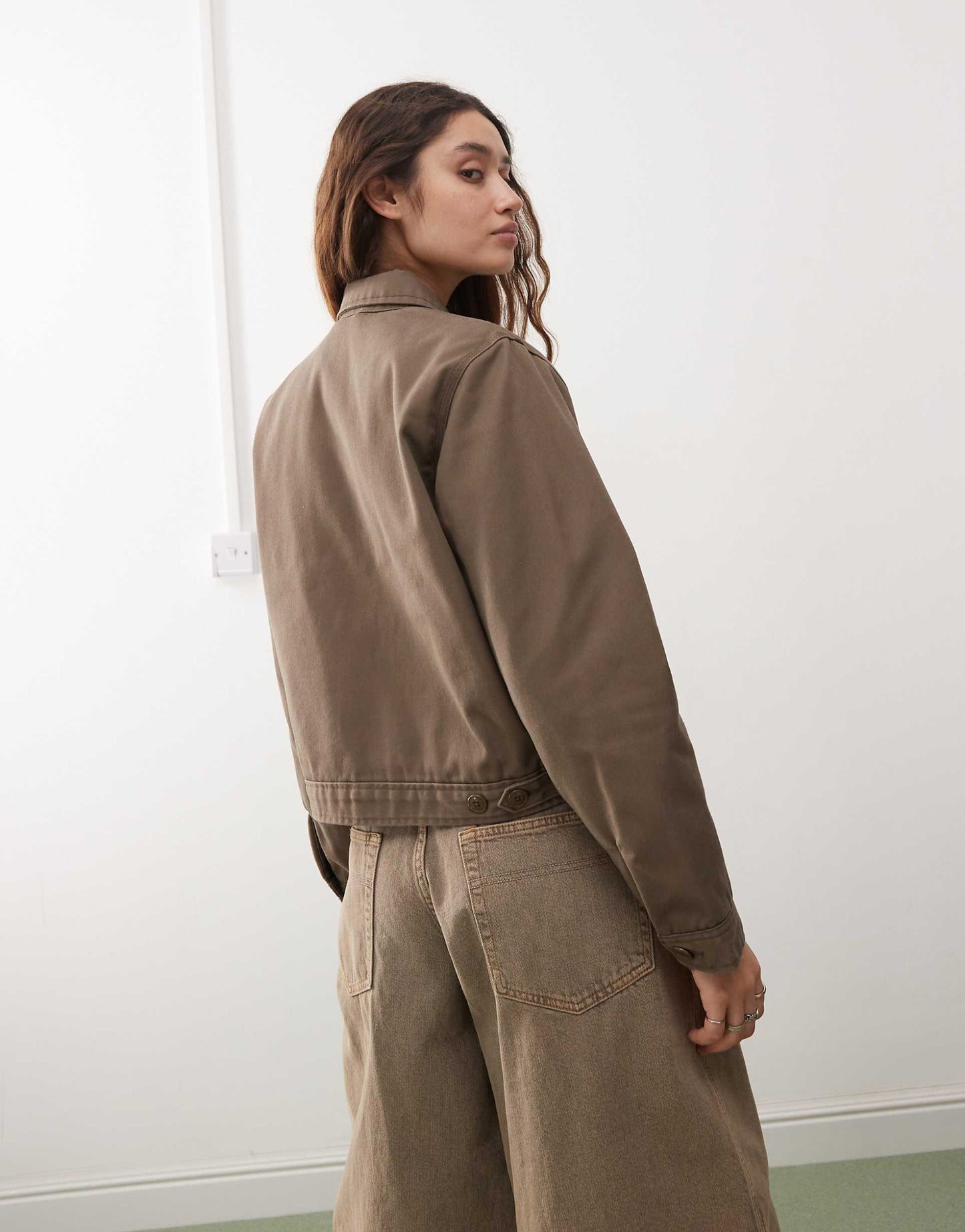 Lined Cropped Eisenhower Jacket