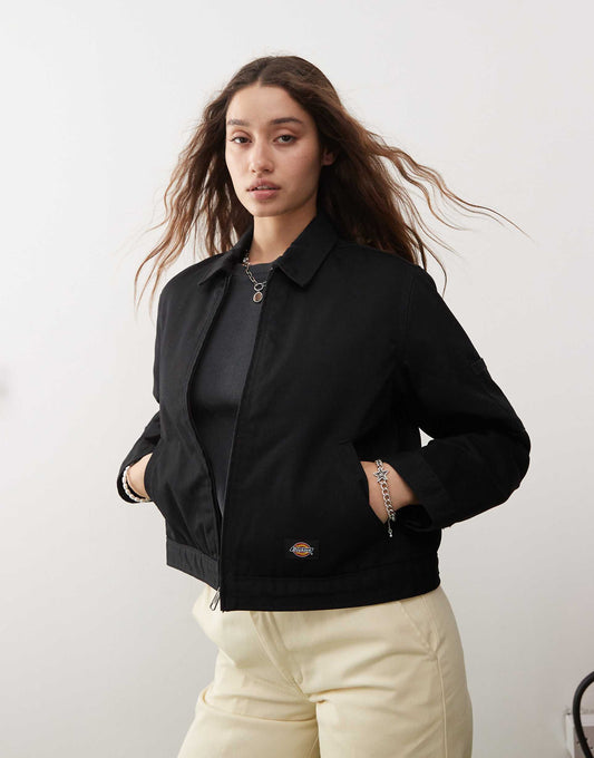 Lined Cropped Eisenhower Jacket