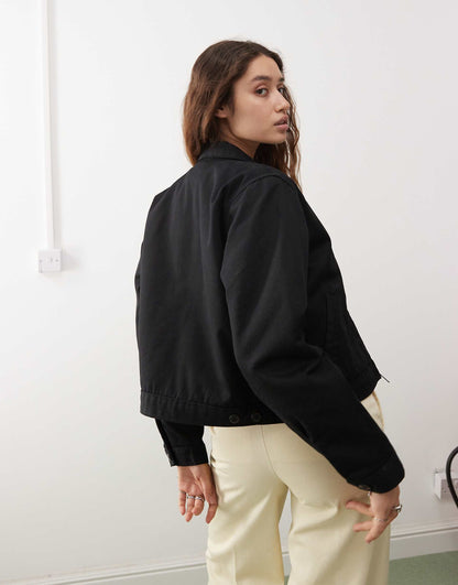 Lined Cropped Eisenhower Jacket