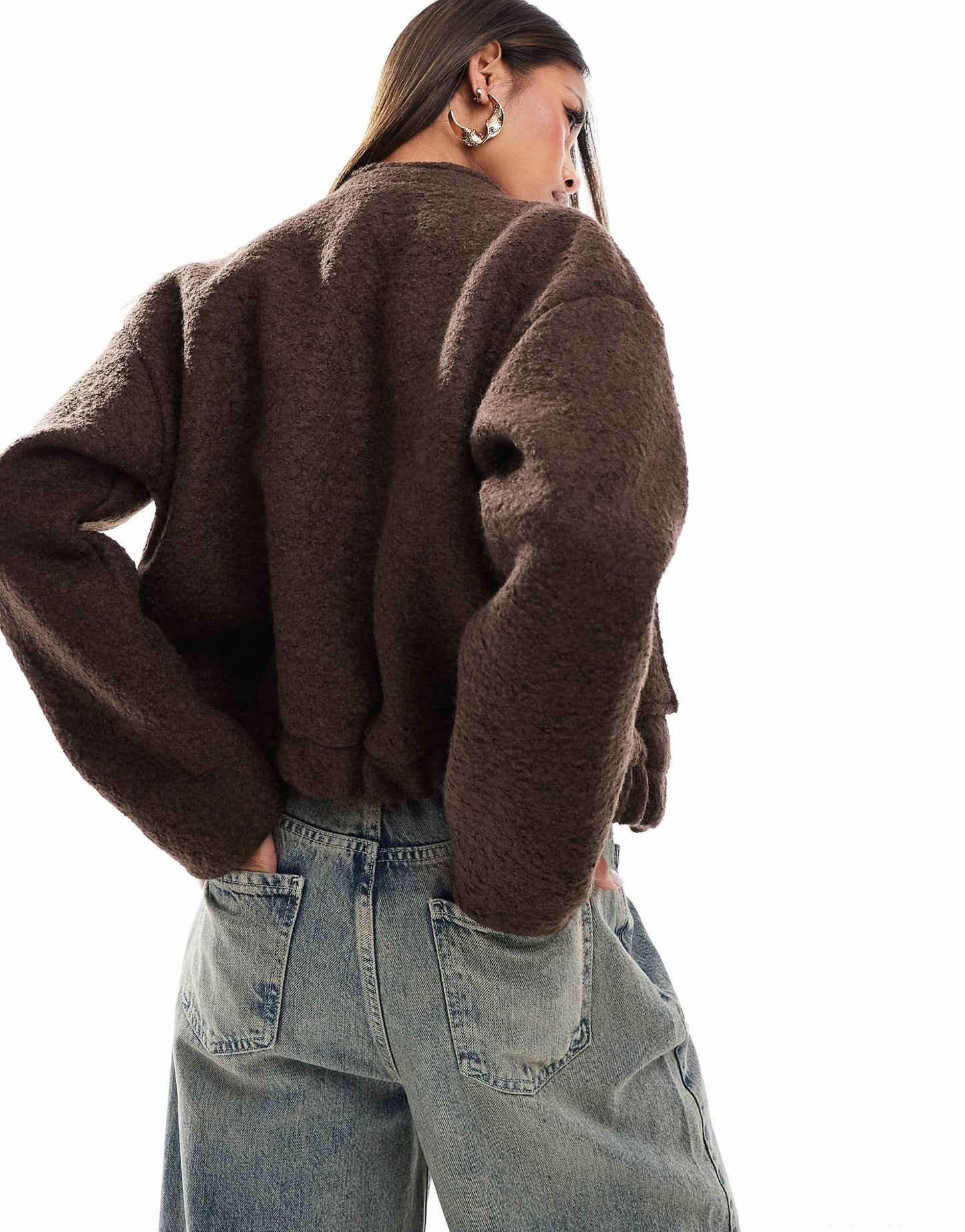 Boucle Bomber Jacket
