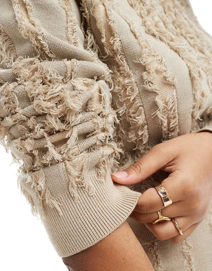 Fringed Knitted Jumper Co-Ord