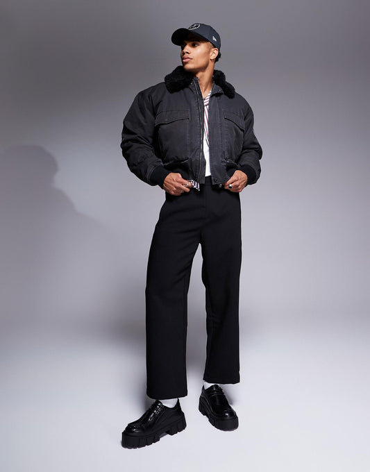 Flight Jacket With Borg Collar