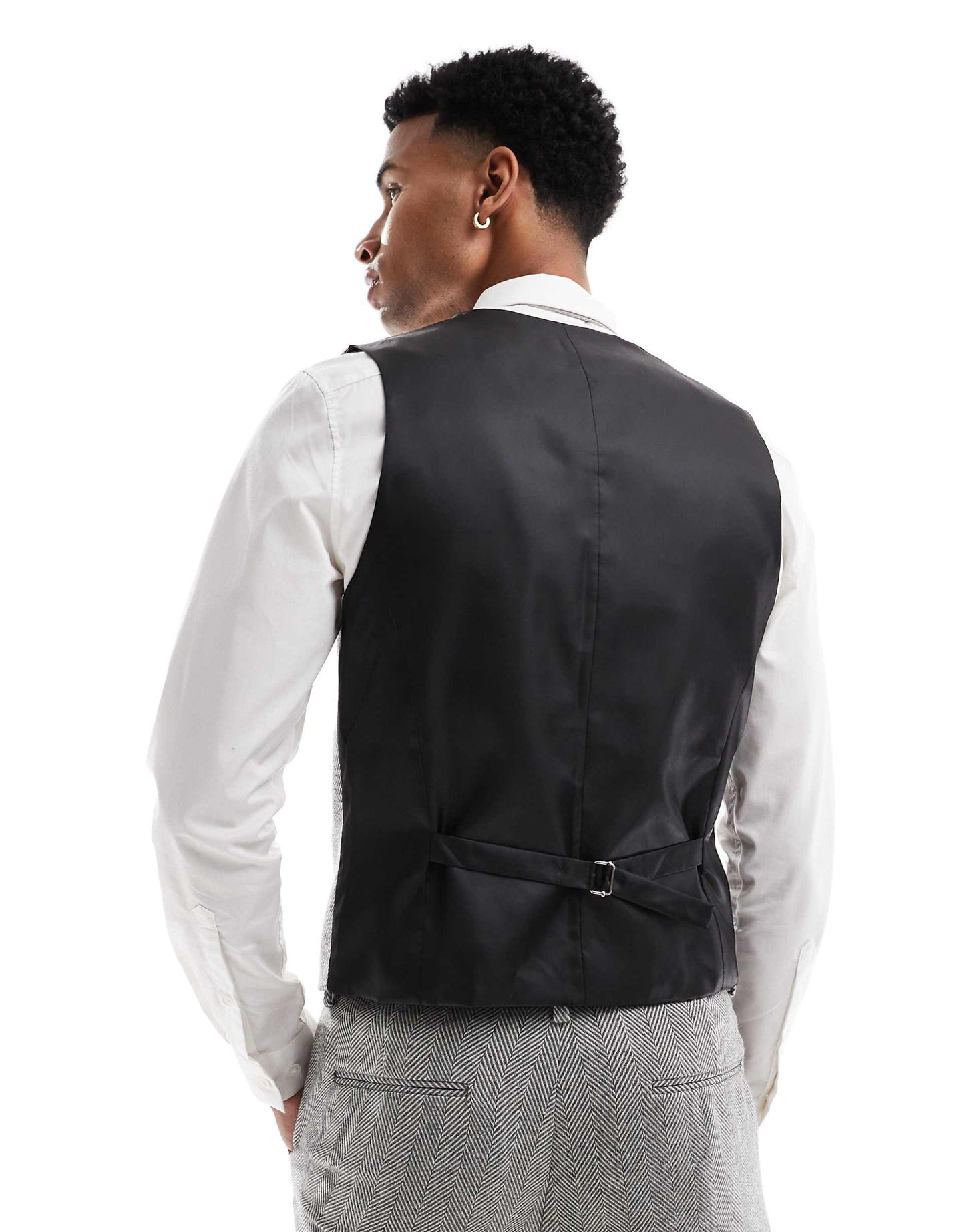 Skinny Wool Blend Suit Waistcoat