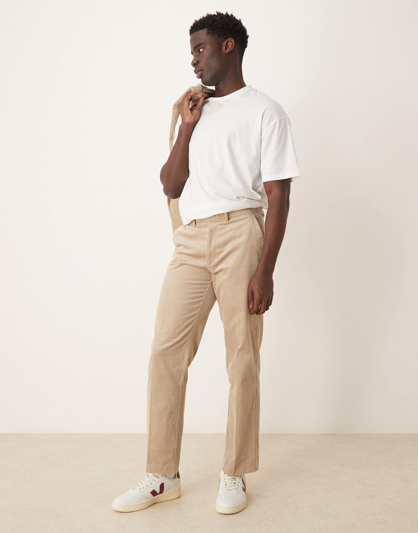 Straight Fit Corduroy Suit Trousers