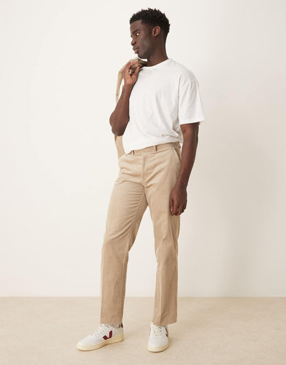 Straight Fit Corduroy Suit Trousers