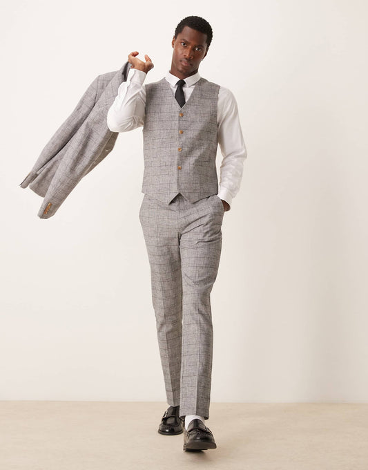Skinny With Linen Suit Trousers