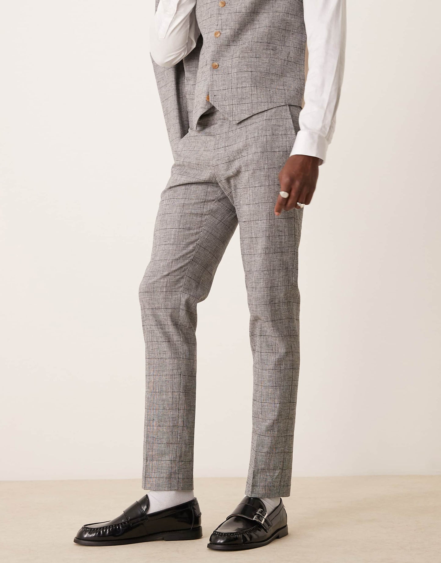 Skinny With Linen Suit Trousers