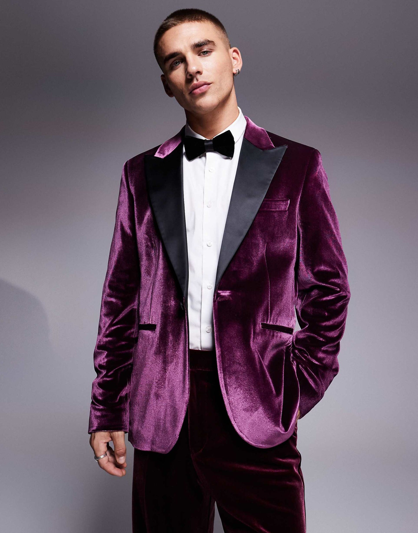 Slim Velvet Tuxedo Blazer