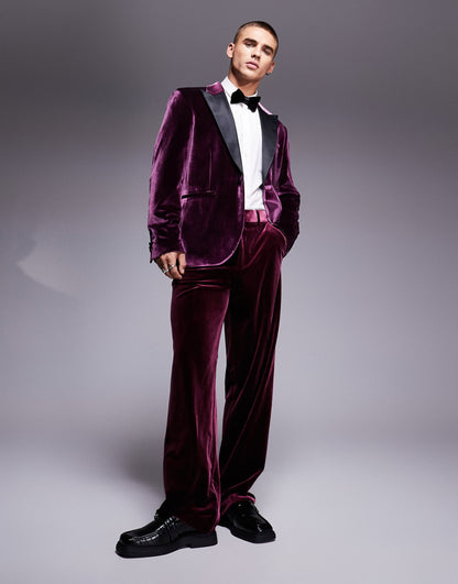 Slim Velvet Tuxedo Blazer