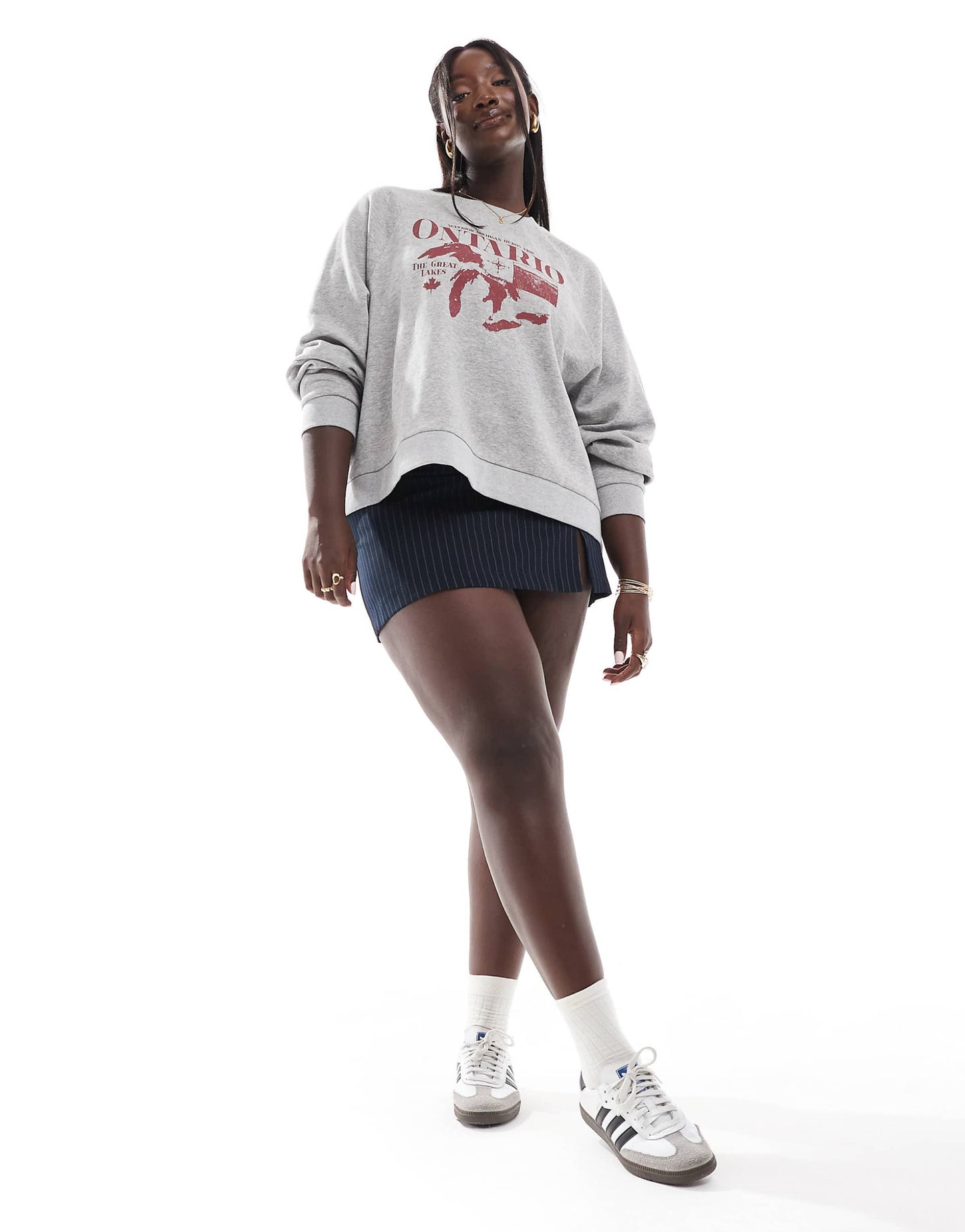 Curve Raglan Oversized Sweat With Ontario Graphic