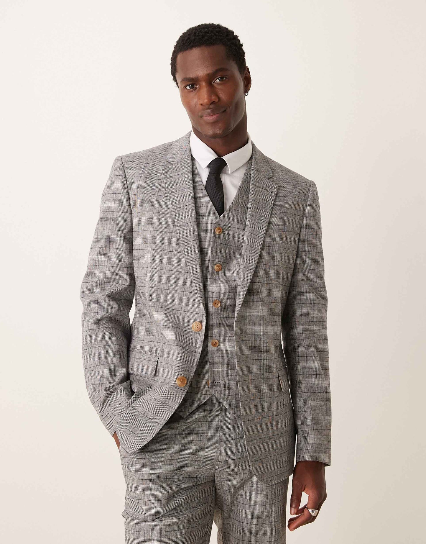 New Skinny With Linen Suit Jacket