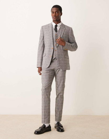 New Skinny With Linen Suit Jacket