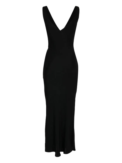 Double V Bias Sleeveless Dress