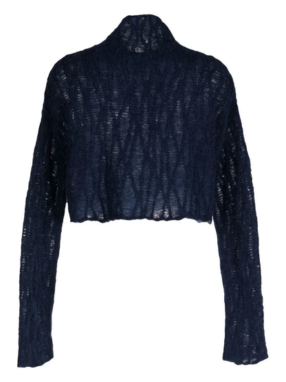 Manos Cable High-Neck Jumper