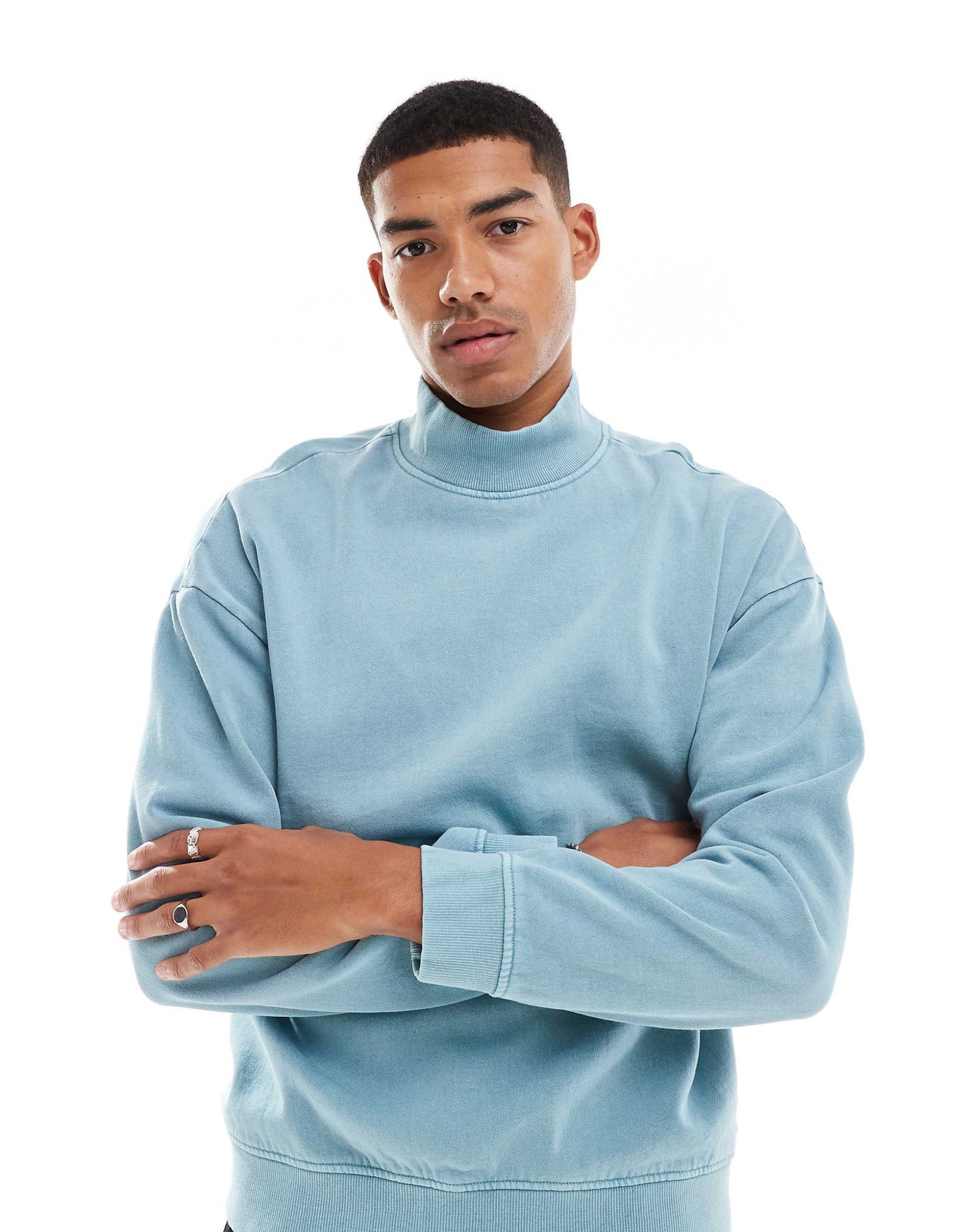 Acid Wash High Neck Top