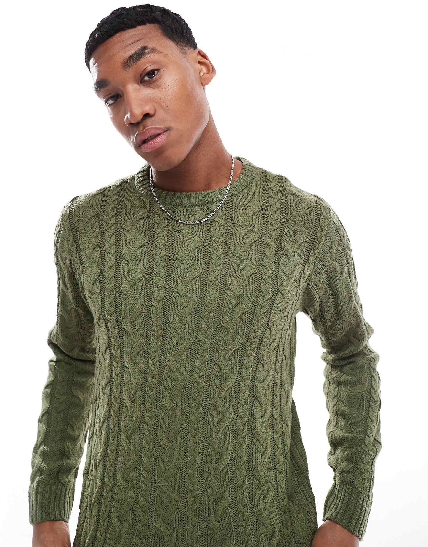 Cable Knit Round Neck Jumper