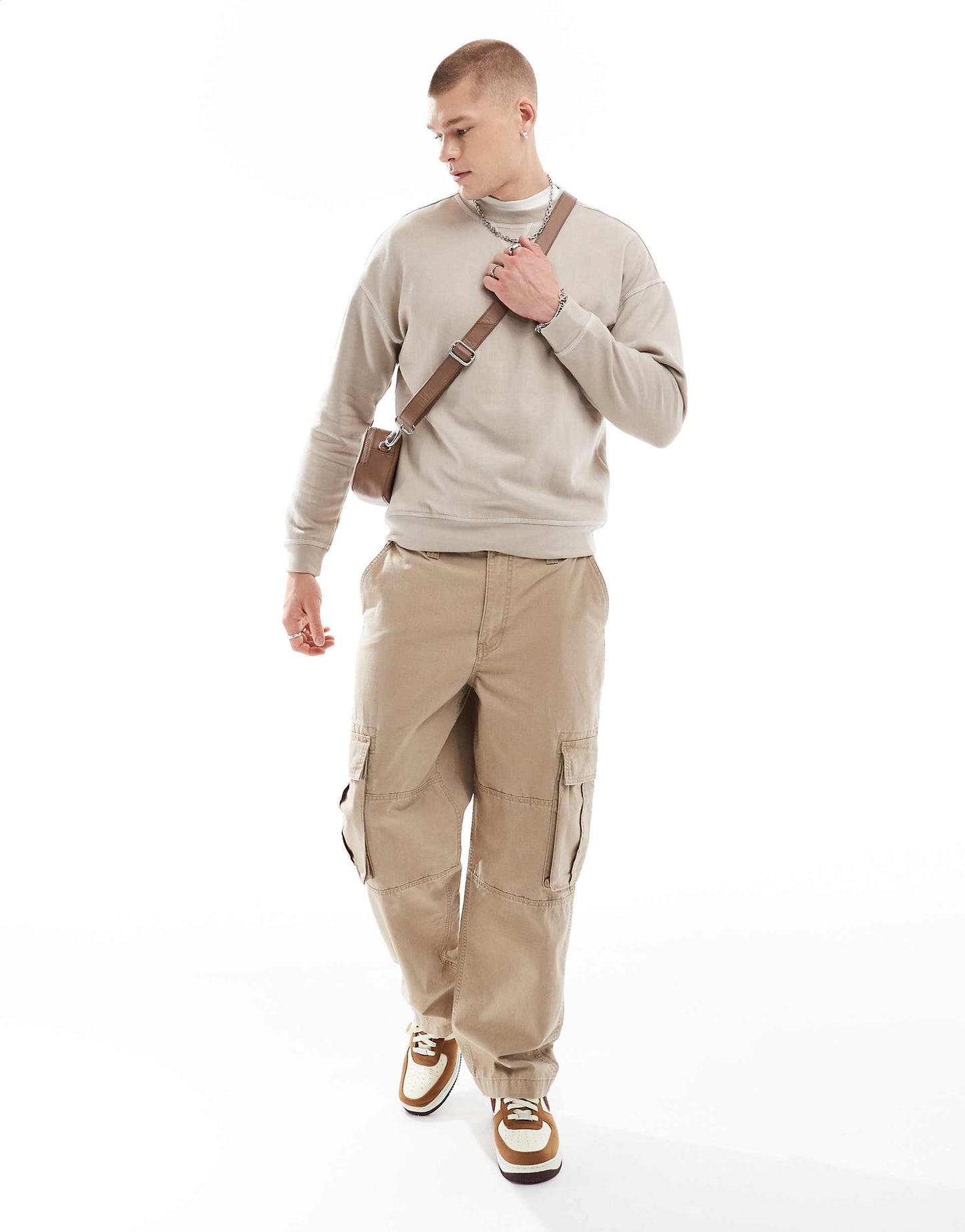 Contrast Stitch Crewneck Sweater